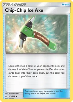 Chip-Chip Ice Axe Pokemon card from Unbroken Bonds