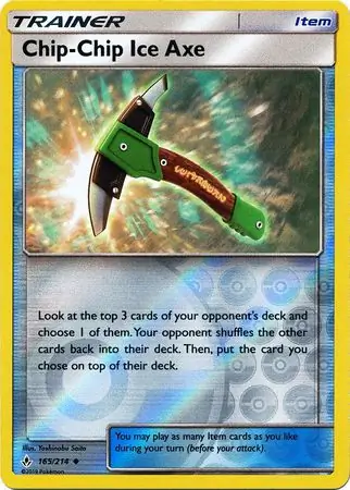 Chip-Chip Ice Axe Reverse Holo Pokemon card from Unbroken Bonds