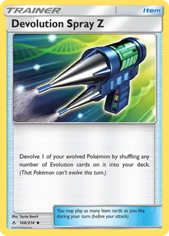 Devolution Spray Z Pokemon card from Unbroken Bonds