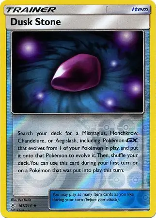 Dusk Stone Reverse Holo Pokemon card from Unbroken Bonds