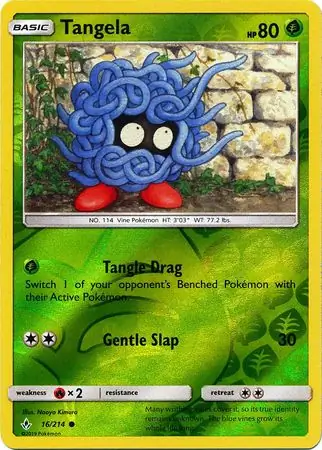 Tangela Reverse Holo Pokemon card from Unbroken Bonds