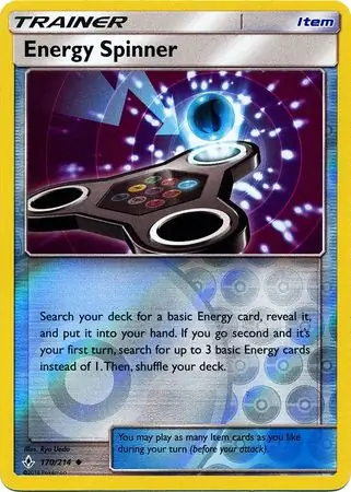 Energy Spinner Reverse Holo Pokemon card from Unbroken Bonds