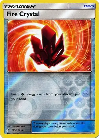 Fire Crystal Reverse Holo Pokemon card from Unbroken Bonds