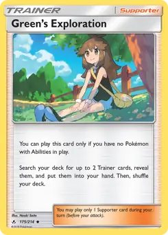 Green's Exploration Pokemon card from Unbroken Bonds