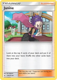 Janine Pokemon card from Unbroken Bonds