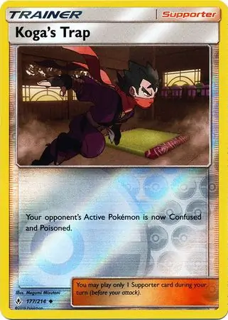 Koga's Trap Reverse Holo Pokemon card from Unbroken Bonds