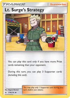 Lt. Surge's Strategy Pokemon card from Unbroken Bonds
