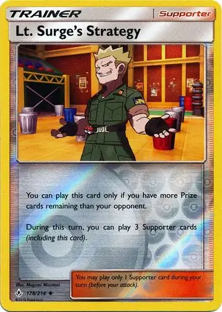 Lt. Surge's Strategy Reverse Holo Pokemon card from Unbroken Bonds