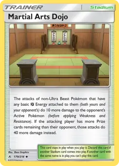 Martial Arts Dojo Pokemon card from Unbroken Bonds