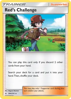 Red's Challenge Pokemon card from Unbroken Bonds