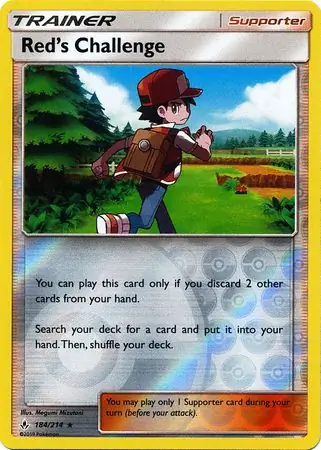 Red's Challenge Reverse Holo Pokemon card from Unbroken Bonds