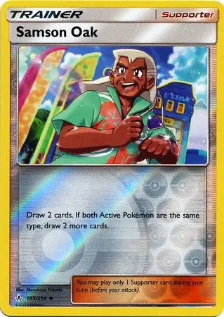 Samson Oak Reverse Holo Pokemon card from Unbroken Bonds