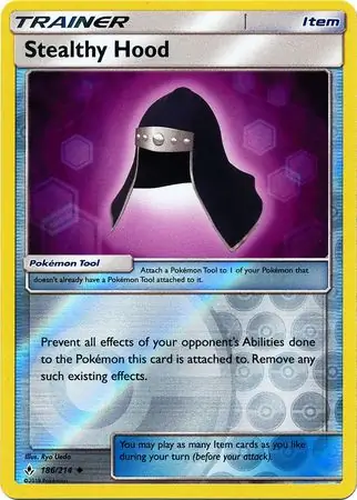 Stealthy Hood Reverse Holo Pokemon card from Unbroken Bonds