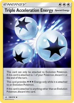 Triple Acceleration Energy Pokemon card from Unbroken Bonds