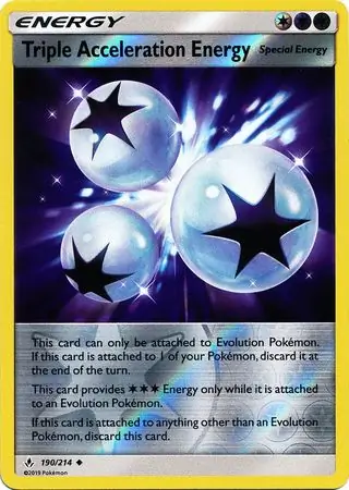 Triple Acceleration Energy Reverse Holo Pokemon card from Unbroken Bonds