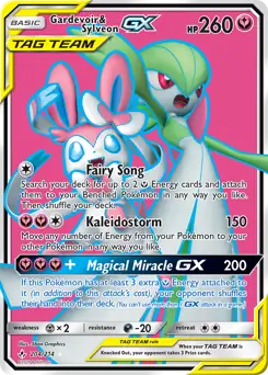 Full Art Gardevoir & Sylveon GX Pokemon card from Unbroken Bonds