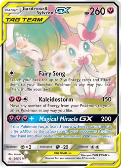 Full Art Gardevoir & Sylveon GX Pokemon card from Unbroken Bonds