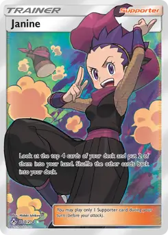 Full Art Janine Pokemon card from Unbroken Bonds