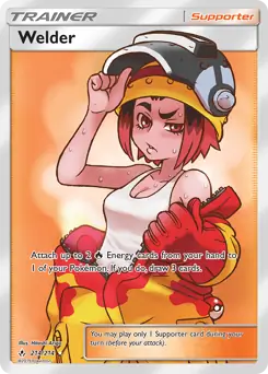 Full Art Welder Pokemon card from Unbroken Bonds