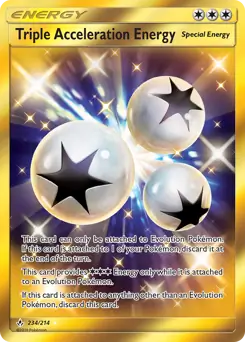 Triple Acceleration Energy Secret Pokemon card from Unbroken Bonds