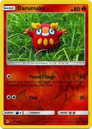 Darumaka Reverse Holo Pokemon card from Unbroken Bonds