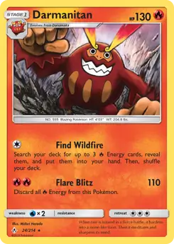 Darmanitan Pokemon card from Unbroken Bonds
