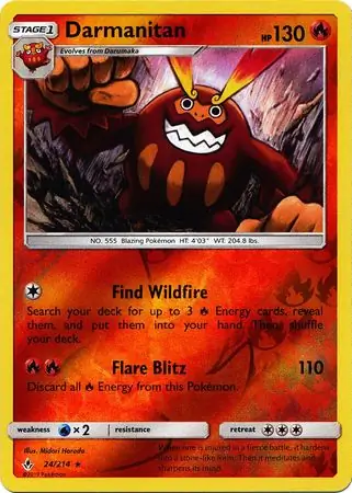 Darmanitan Reverse Holo Pokemon card from Unbroken Bonds
