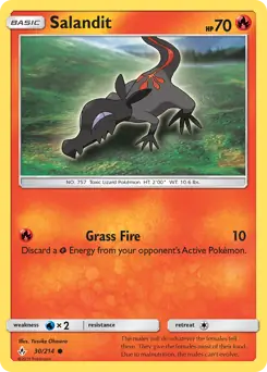 Salandit Pokemon card from Unbroken Bonds