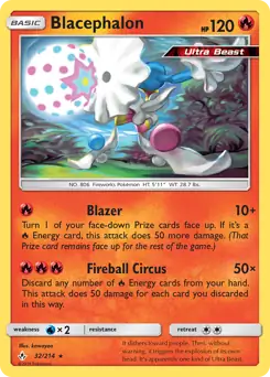 Blacephalon Pokemon card from Unbroken Bonds