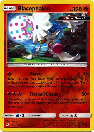Blacephalon Reverse Holo Pokemon card from Unbroken Bonds