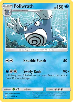 Poliwrath Pokemon card from Unbroken Bonds