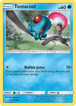 Tentacool Pokemon card from Unbroken Bonds