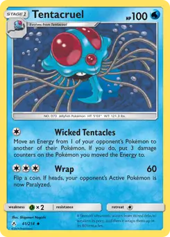Tentacruel Pokemon card from Unbroken Bonds