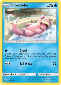 Slowpoke Pokemon card from Unbroken Bonds