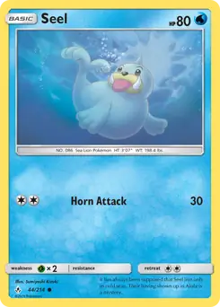 Seel Pokemon card from Unbroken Bonds