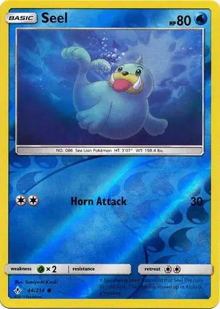 Seel Reverse Holo Pokemon card from Unbroken Bonds