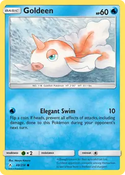 Goldeen Pokemon card from Unbroken Bonds