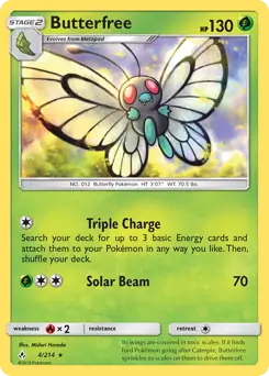 Butterfree Pokemon card from Unbroken Bonds