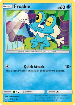 Froakie Pokemon card from Unbroken Bonds