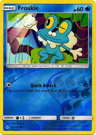 Froakie Reverse Holo Pokemon card from Unbroken Bonds
