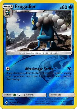 Frogadier Reverse Holo Pokemon card from Unbroken Bonds