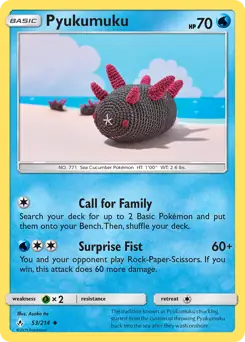 Pyukumuku Pokemon card from Unbroken Bonds