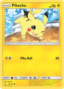 Pikachu Pokemon card from Unbroken Bonds