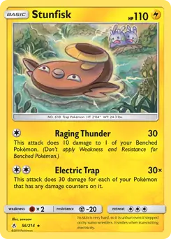 Stunfisk Pokemon card from Unbroken Bonds