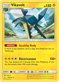 Vikavolt Pokemon card from Unbroken Bonds