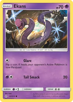 Ekans Pokemon card from Unbroken Bonds