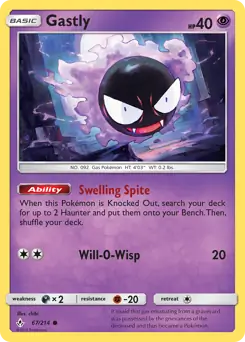 Gastly Pokemon card from Unbroken Bonds