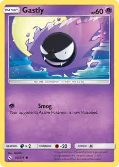 Gastly Pokemon card from Unbroken Bonds