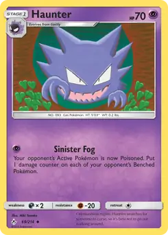 Haunter Pokemon card from Unbroken Bonds