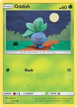 Oddish Pokemon card from Unbroken Bonds